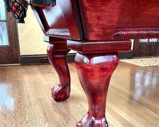 SOLD - Beautiful Claw feet of pool table