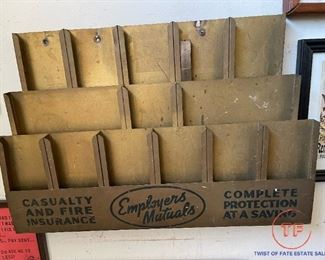 Vintage Employers Mutuals Brochure / Mail Holder