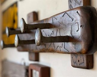 Handmade Railroad Spikes Wall Hanger