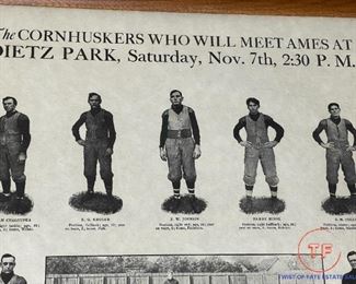 1908 CORNHUSKERS Football Game Day Poster