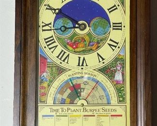 1970's BURPEE Seed Clock - WORKS