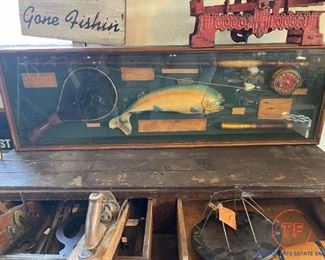 Wall Hanger Fishing Shadow Box Display