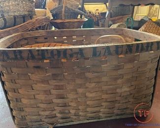 Large SARATOGA LAUNDRY Woven Basket