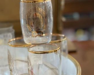 Gold Rimmed COORS Sample Glasses