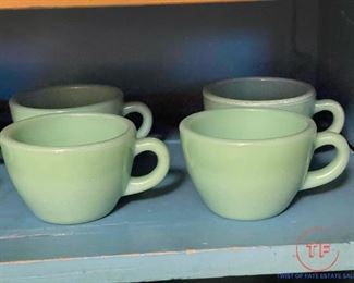 FIRE KING Jadeite C Handled RESTAURANT Coffee Cup