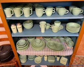 Large Collection of FIRE KING Jadeite
