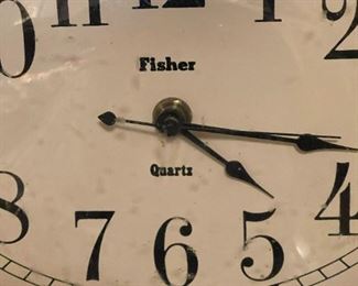 Vintage Fireball Stoveworks Cast Iron Door Wall Clock