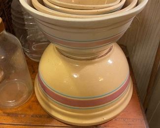 Vintage MCCOY 3 Banded Mixing Bowls
