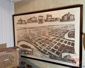 1890 Wichita Falls, TX Framed Map
