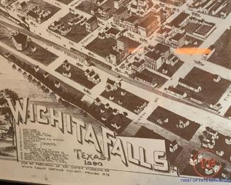 1890 Wichita Falls, TX Framed Map