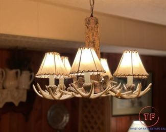 Faux Deer Antlers Light Fixture Chandelier