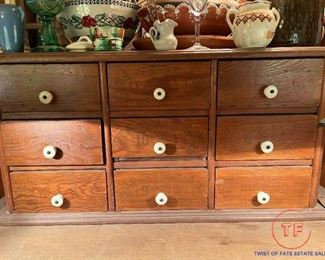 Antique Retail Store Cabinet