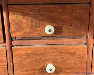 Antique Retail Store Cabinet
