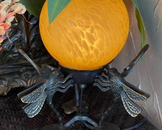 Cast Dragon Fly Globe Lamp
