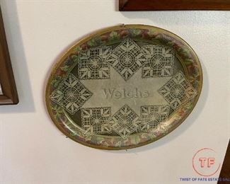 Welch's Grape Juice Lithograph Serving Tray