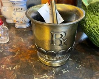 Antique Brass Mortar and Pestel