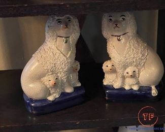 Vintage Staffordshire Porcelain Dogs