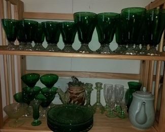 green stemware