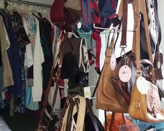handbags, clothes