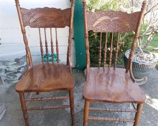 pressed back chairs