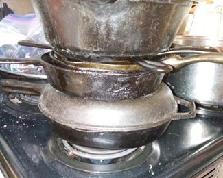 Several pieces of Cast Iron Cookware