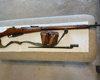 M107 rifle and bayonet  with ammo holder