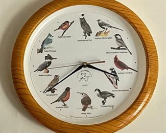 Bird songs wall clock