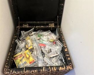 Basket of fishing lures