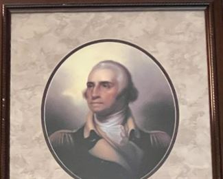 President Washington print-  framed and matted