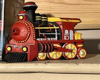 Iron doorstop -  Train