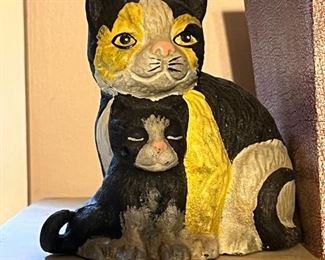 Iron doorstop- Kitties