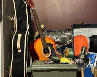 (same) Guitar and ammo crates