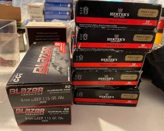 9mm Luger ammunition boxes