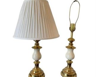 Lot 055
Porcelain Brass Table Lamp Pair