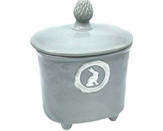 Lot 068
Decorative Cottage Stoneware Rabbit Canister