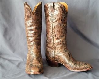 Lucchese Snake Skin Western Cowboy Boots Size 9½D