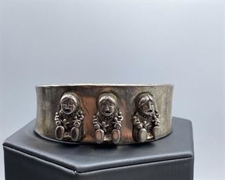 925 Silver Cuff Bracelet, Total Weight is 1.75