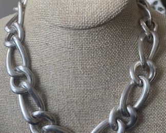 Sterling Silver Large-Linked Chain Necklace Made