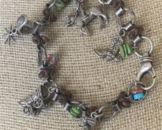 Sterling Silver and Turquoise Western Southwest