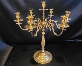 7-Light Brass Candelabra by Baldwin, USA