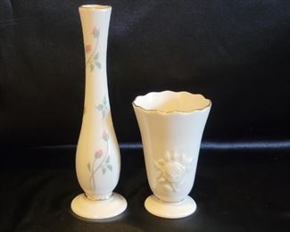 (2) Vintage Lenox China Vases