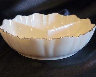 Vintage Lenox China 3-Section Shell Dish