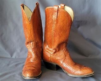 Dan Post Snakeskin Western Cowboy Boots, Size 9½