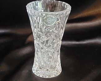 NIB Lenox Crystal Star Vase with COA