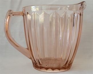 Pink Depression Glass 5in Pitcher