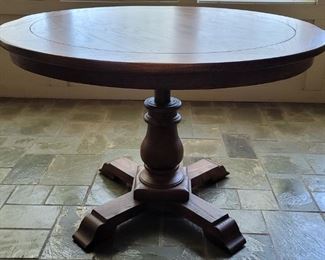 Round Single Pedestal Pub Game Table
