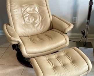 Ekornes Stressless Leather Chair & Ottoman