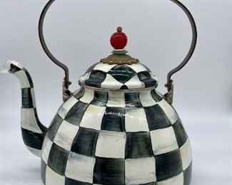 Mackenzie Childs "Courtly Check" Tea Kettle