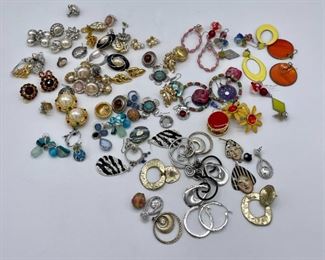 Group of Costume Jewelry Earrings