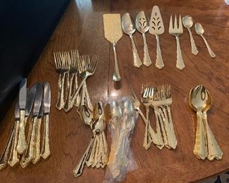 Rogers Gold Toned Flatware Set